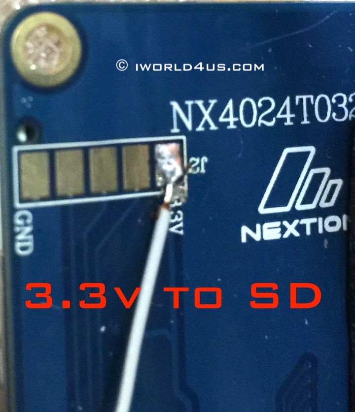 3.3v connection from Nextion to SD